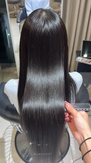 乾かしただけでまとまる艶髪に️ 