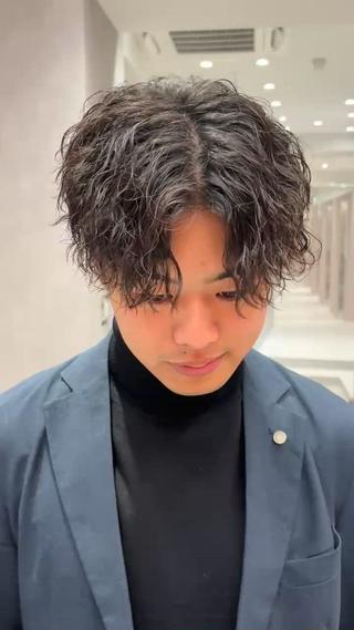 パーマ メンズ メンズパーマ×カラー ×新宿　　裕世のヘアスタイル