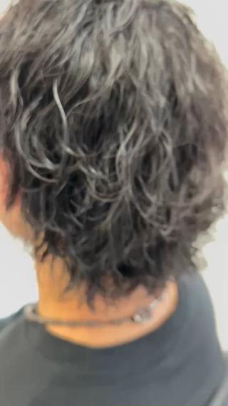 波巻きウルフパーマ 