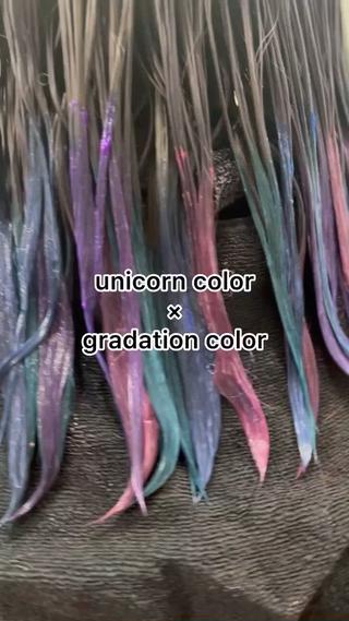 セミロング カラー 原宿サロン代表 デザインカラー伊藤卓のヘアスタイル