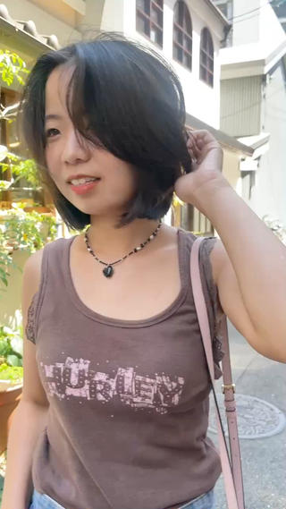 ショート 海外レイヤー/赤み 消しカラー/上原聖奈のヘアスタイル