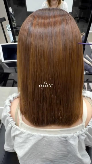 ミディアム 💜ひな💜縮毛矯正 /透明感/韓国ヘアのヘアスタイル