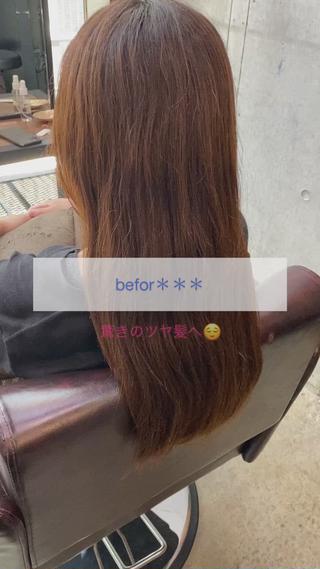 リアルサロンワーク
ビフォーアフター＊＊＊
髪の毛艶々にしましょう 