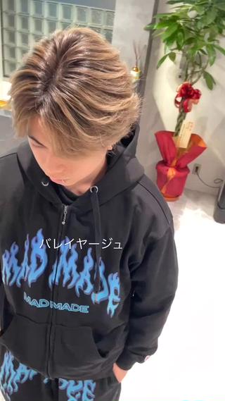 ミディアム マツモト カケルのヘアスタイル