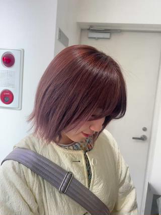 ピンクブラウンカラー 