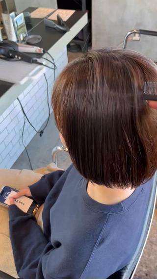 ショート ボブ×縮毛矯正 ryotaのヘアスタイル
