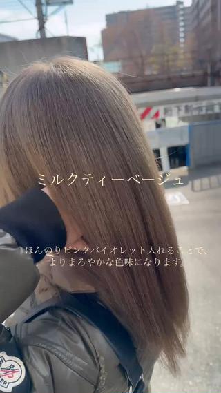 ミディアム カラー 柔髪/艶髪カラー RIKU.Kのヘアスタイル