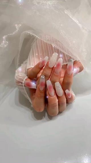 #スカルプ
#チークネイル
#ガラスフレンチ
#長さだし
#ギャルネイル
#ワンホン