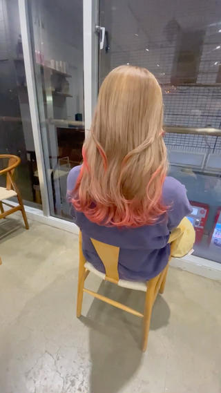 セミロング カラー 圧倒的なケアブリーチ /髪質改善🩵松田のヘアスタイル