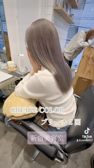 セミロング 圧倒的なケアブリーチ /髪質改善🩵松田のヘアスタイル