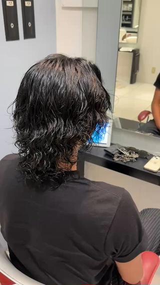 ミディアム パーマ メンズ 🫧ショート/ボブ ✄﻿mana🫧のヘアスタイル