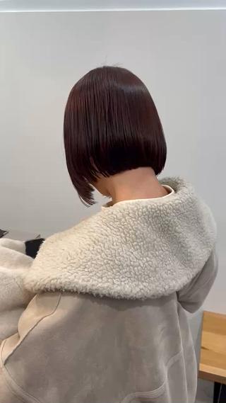 動いてもまとまりのいいボブお任せください 