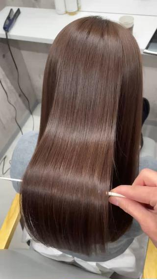 カラーと髪質改善トリートメントでサラサラに 