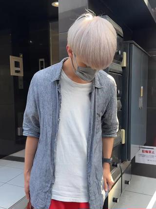 ショート カラー 横浜ブリーチムラ直し ハイトーン/ブリーチのヘアスタイル