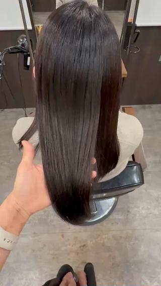 暗めブラウンに艶トリートメント!