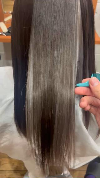 セミロング カラー 可知 幸輝のヘアスタイル