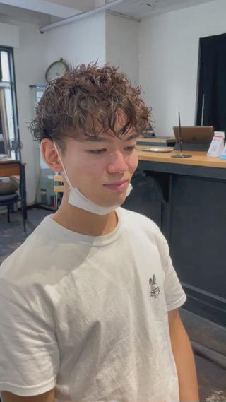 ショート パーマ メンズ メンズパーマ メンズ特化ryoのヘアスタイル