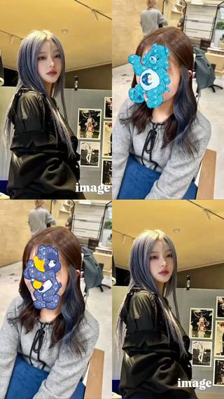 ブリーチ2回からできるブルーバイオレット
オージュアトリートメントもしていただいたのでツヤツヤさらさらです！ 