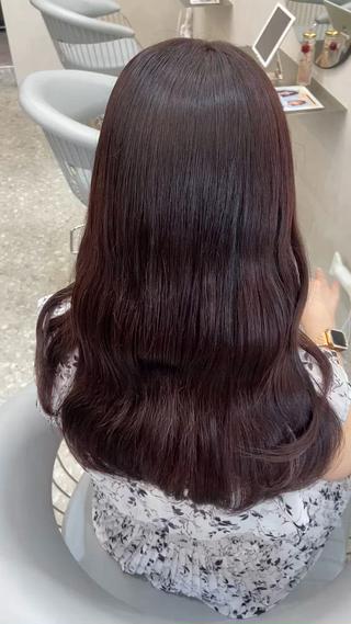 ラベンダーブラウン　韓国ヘア　韓国　ラベンダー 