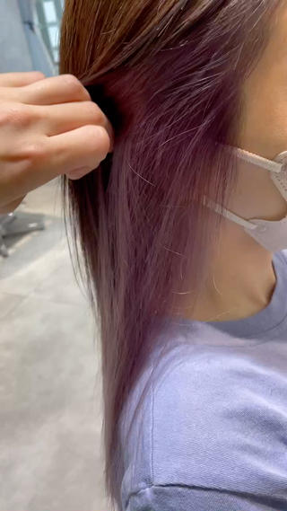 インナーカラーをpink purpleに!