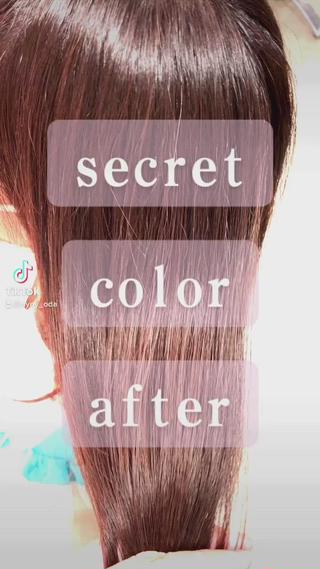 pink系が染まりにくい人でもsecret colorならこの通り♡ 
