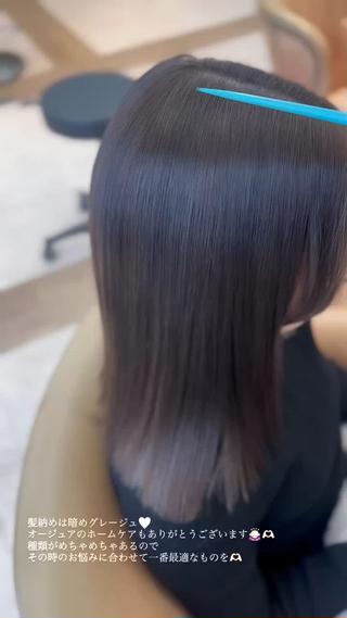 ミディアム カラー ツヤ髪になりたい方へ 🩷柴田知亜希のヘアスタイル