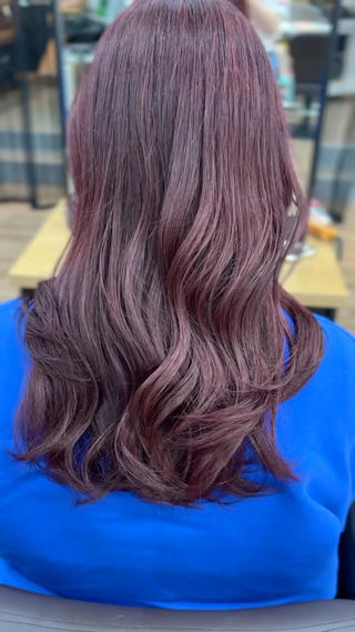 ブリーチ1回でワインレッドに 