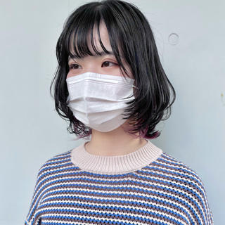 ピンク/ピンクカラー/春色カラー/インナーカラー/ダブルカラー/ケアブリーチ/オージュア/ウルフカット