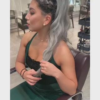 セミロング カラー パーマ ヘアアレンジ メンズ キッズ BRAIDS💎愛子 大人ハイライト💎のヘアスタイル