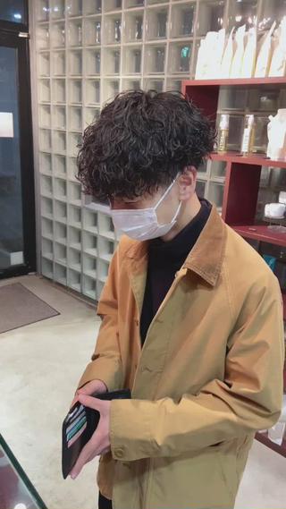 ミディアム パーマ メンズ 🌀パーマ特化 美容師🌀/しゅんのヘアスタイル