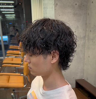 ミディアム パーマ メンズ 🌀パーマ特化 美容師🌀/しゅんのヘアスタイル