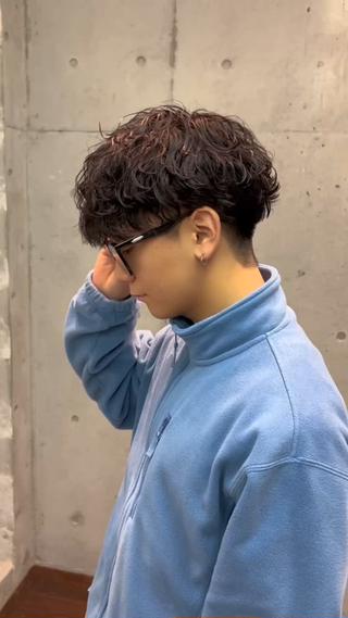 ミディアム パーマ メンズ 🌀パーマ特化 美容師🌀/しゅんのヘアスタイル
