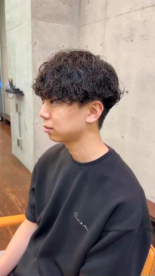 ミディアム パーマ メンズ 🌀パーマ特化 美容師🌀/しゅんのヘアスタイル