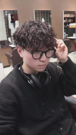 ミディアム パーマ メンズ 🌀パーマ特化 美容師🌀/しゅんのヘアスタイル
