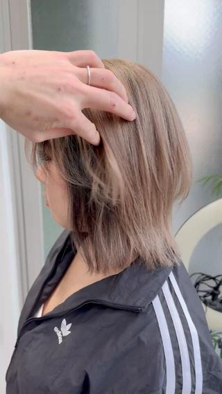 ミディアム カラー レイヤーカットモデル 募集/藤原一真のヘアスタイル