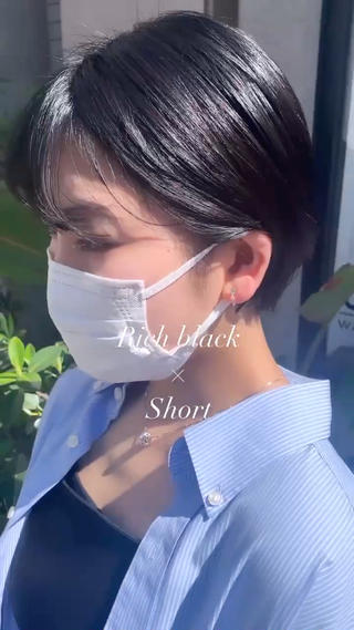 #ショート
#ブルーブラック 