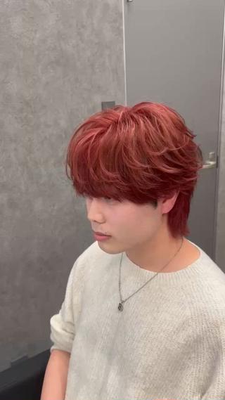 メンズカラー　ブリーチカラー　シースルーマッシュ 