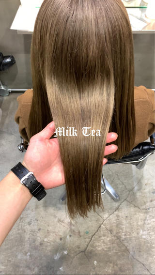 ブリーチ一回
ミルクティーベージュ