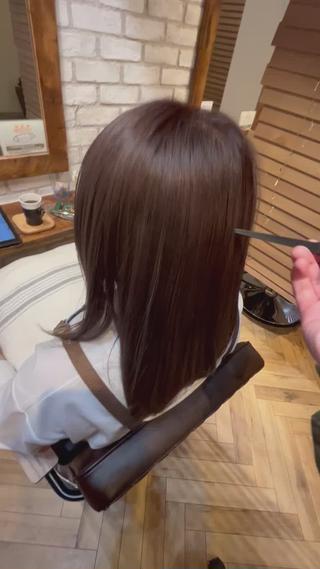 セミロング カラー 香取 康平のヘアスタイル