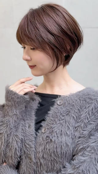 前下がり・ひし形シルエット・絶壁解消・くびれ・大人ショート 