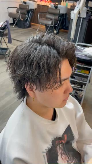 ミディアム パーマ メンズ 💇🏻‍♂️パーマ ニキ✨本田龍斗のヘアスタイル
