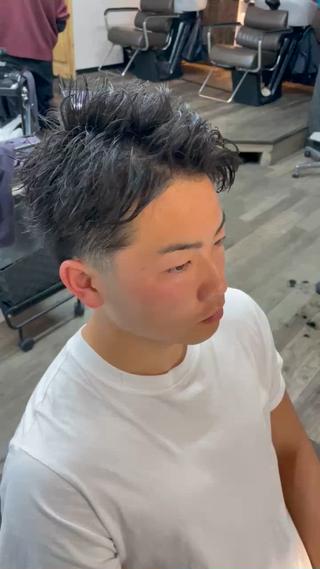 ショート パーマ メンズ 💇🏻‍♂️パーマ ニキ✨本田龍斗のヘアスタイル