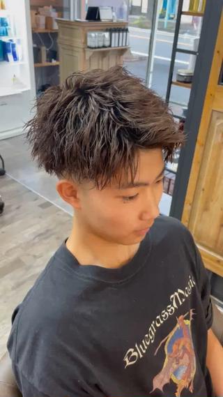 ショート パーマ メンズ 💇🏻‍♂️パーマ ニキ✨本田龍斗のヘアスタイル