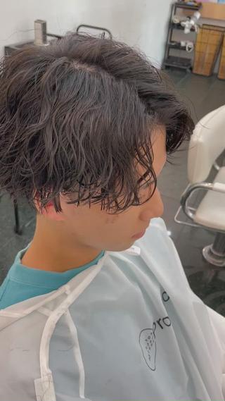 パーマ メンズ 💇🏻‍♂️パーマ ニキ✨本田龍斗のヘアスタイル