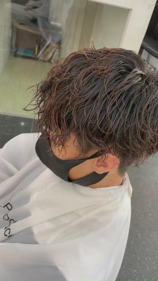 パーマ メンズ 💇🏻‍♂️パーマ ニキ✨本田龍斗のヘアスタイル