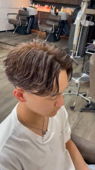 ショート パーマ メンズ 💇🏻‍♂️パーマ ニキ✨本田龍斗のヘアスタイル