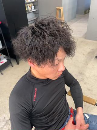 ショート パーマ メンズ メンズ専門サロン wokeのヘアスタイル