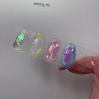 春〜夏にかけて流行ります♡
#氷ネイル #オーロラネイル 