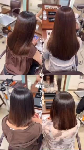 ミディアム 越納 陸のヘアスタイル