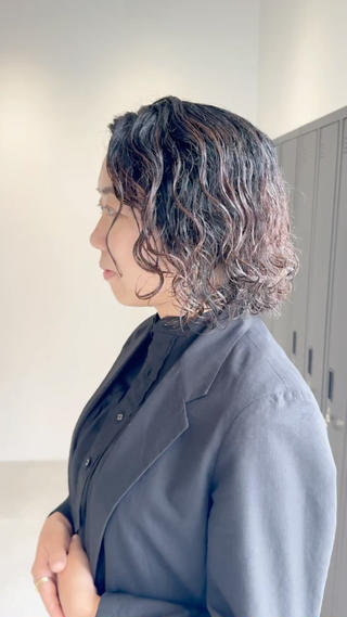 ミディアム くせ毛カット✂️ カワタ　豊島区大塚駅のヘアスタイル